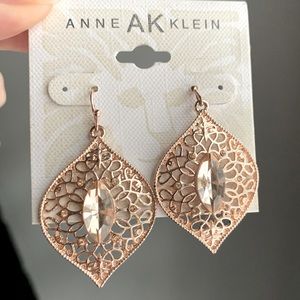NWT Anne Klein Earrings Rose Gold